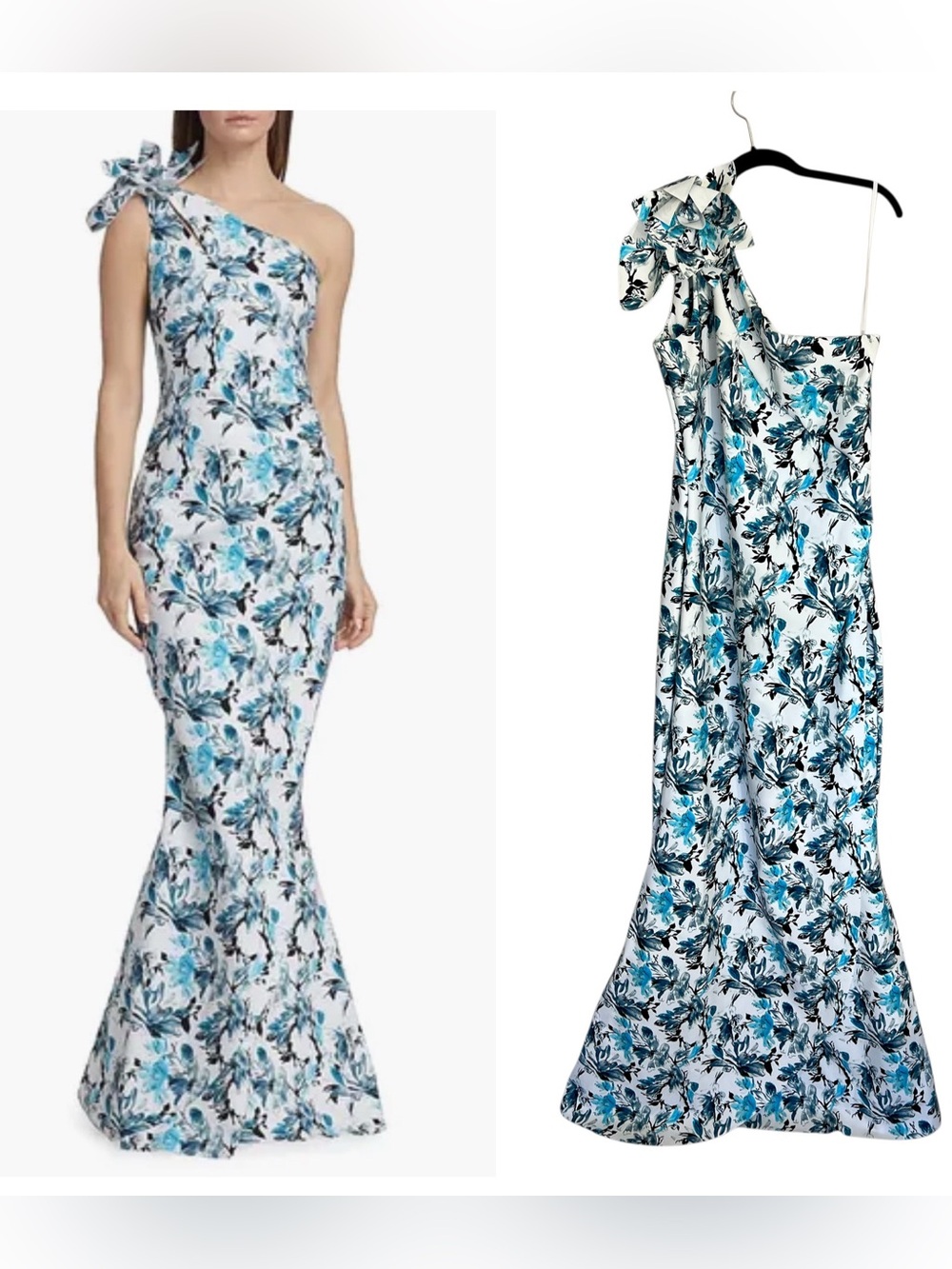 Chiara Boni Gosia one shoulder floral jersey gown 18 mother of the bride formal